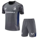 Kinder Feyenoord Rotterdam Trainingsshirts 2025-26 Graue Kurzarm